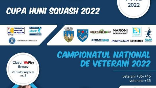 Campionatul Național de Squash și Cupa Huni, în weekend, la Brașov
