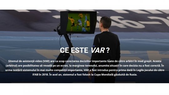Moment istoric pentru fotbalul românesc. Arbitraj video, în Liga 1
