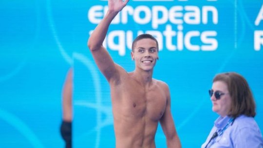 David Popovici s-a retras din finala de 400 m liber de la Campionatele Europene de natație de la Roma 