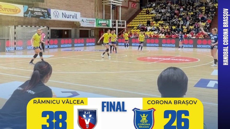 Echipa de handbal feminin Corona Brașov a suferit o înfrângere severă
