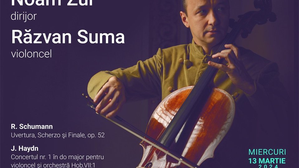 Violoncelistul Răzvan Suma interpretează Haydn la Sala Radio