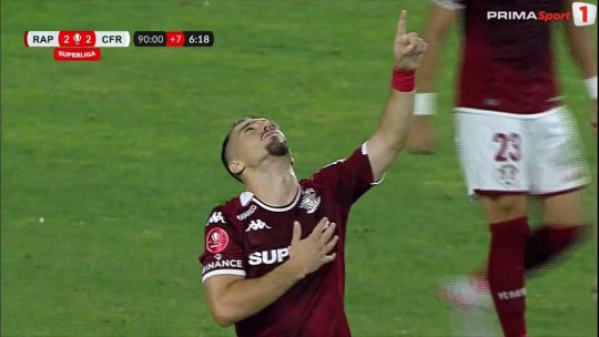 Rapid şi CFR au remizat în derby-ul rundei a doua din Superliga de fotbal | VIDEO