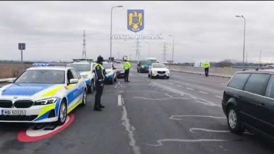 VIDEO Ample controale ale polițiștilor rutieri din Brașov, pe DN1