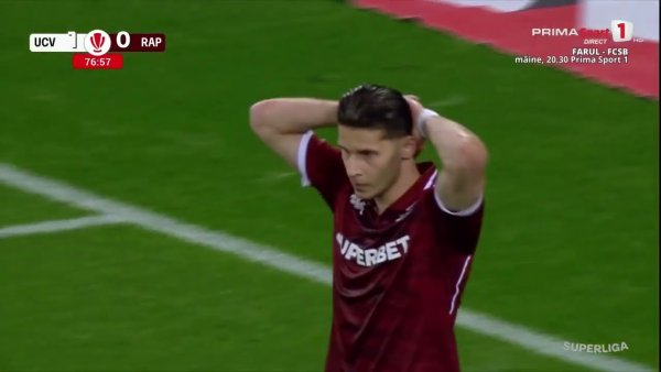 Fotbal. Universitatea Craiova - Rapid, scor 1-0, în Superligă | VIDEO