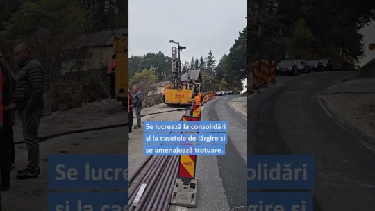 VIDEO Lucrări pe DN73, între Rucăr și Câmpulung