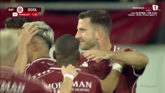Fotbal / Rapid, victorie clară cu Unirea Slobozia, în Superligă VIDEO