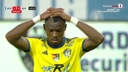 Fotbal: Universitatea Craiova - Unirea Slobozia 3-0, în Superliga VIDEO