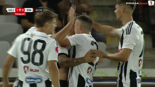 Fotbal: Universitatea Cluj a învins Dinamo şi e prima în Superligă | VIDEO