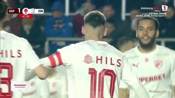 Fotbal. Rapid învinge Dinamo în Giulești și urcă pe primul loc în Superligă | VIDEO