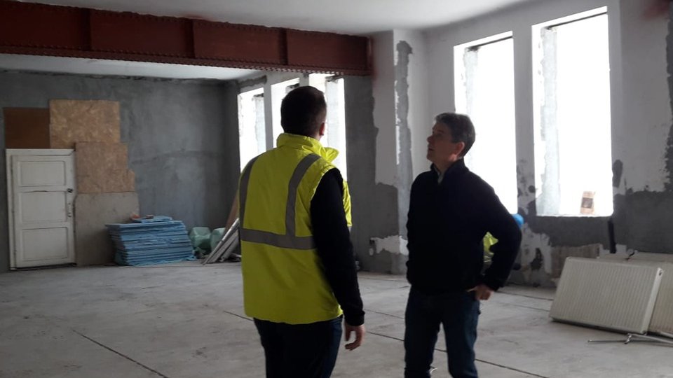 Inspecție pe șantierul fostei Bănci Săsești