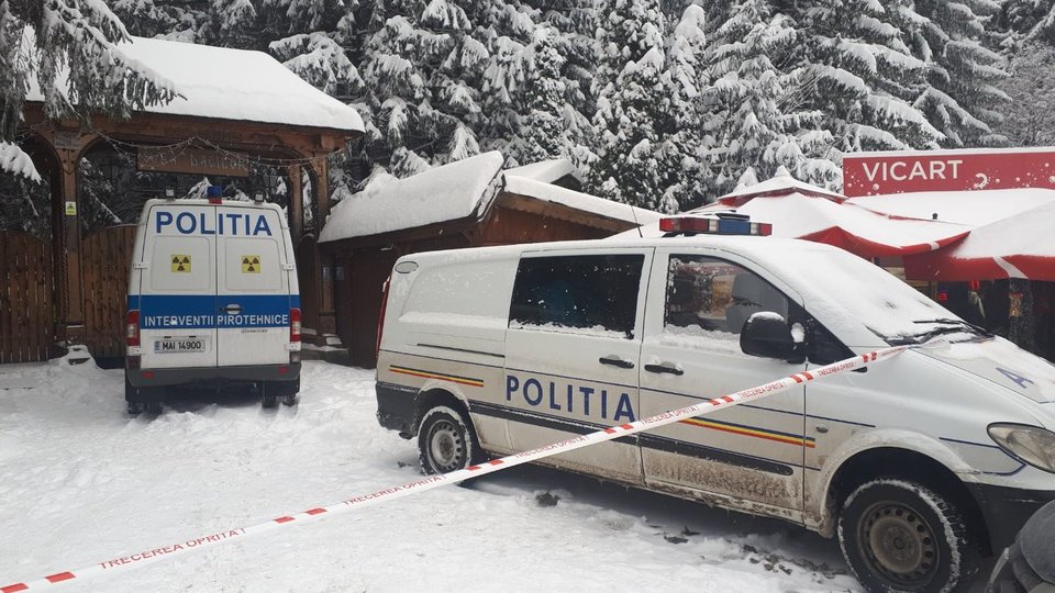 Bancomat distrus în Poiana Braşov