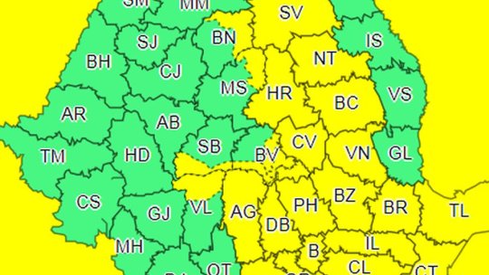 Avertizare Cod Galben la Braşov