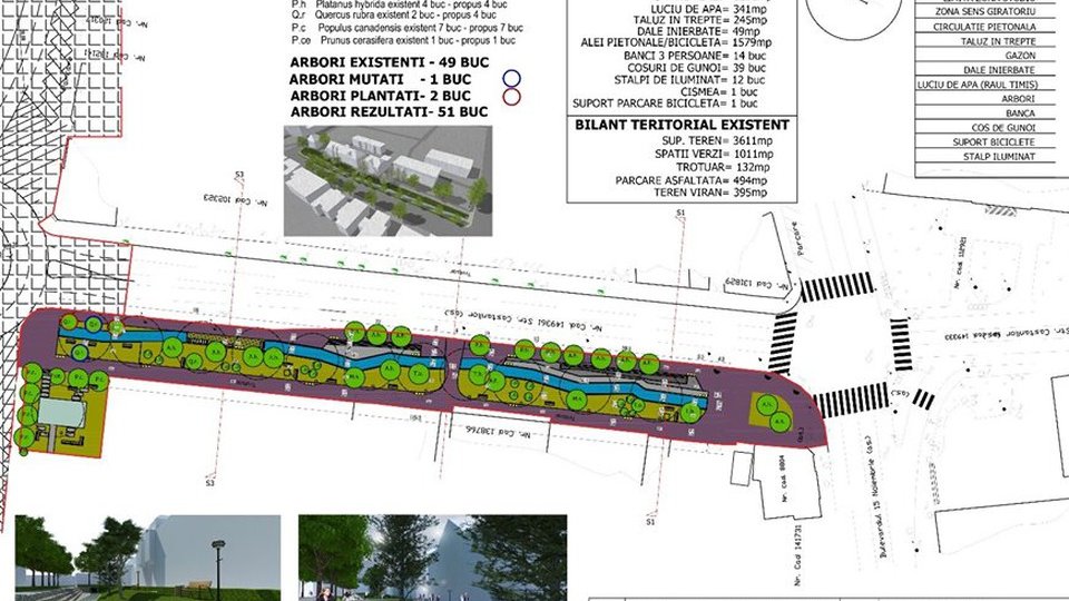 Promenada de pe strada Castanilor a primit avizul Comisiei de Urbanism
