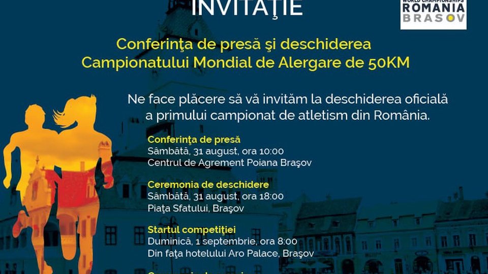 Campionatul Mondial de Alergare de 50 km, în acest weekend, la Braşov