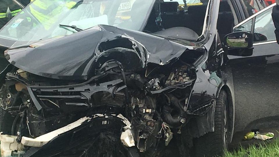 Accident rutier pe DN1E, coliziune între două autovehicule.