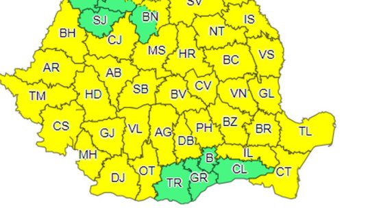 Braşovul intră sub cod galben de vânt puternic şi ninsori la munte