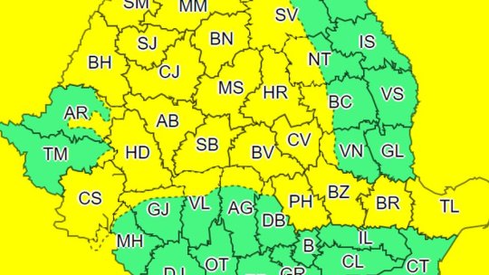 Cod galben de intensificări ale vântului la Brașov