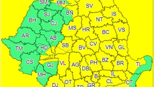 Brașovul intră sub cod galben de instabilitate atmosferică, duminică