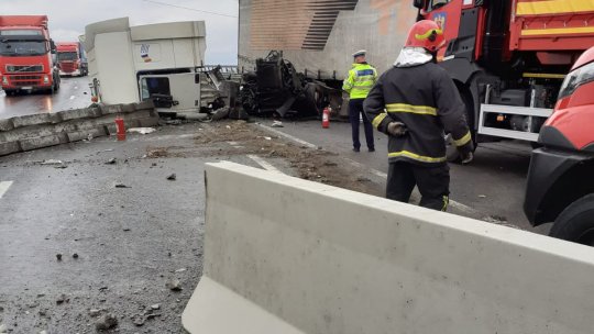 Trafic blocat pe ocolitoarea Brașovului în urma unui accident