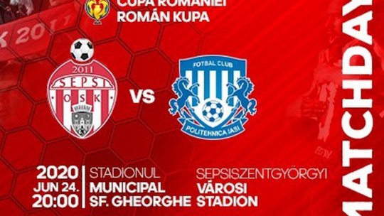 Sepsi și Politehnica Iași, astăzi, la Sf Gheorghe