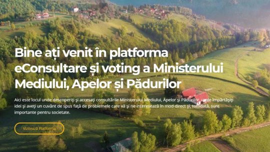 Cetățenii pot vota online proiecte importante de mediu prin intermediul platformei ECOnsultare.ro