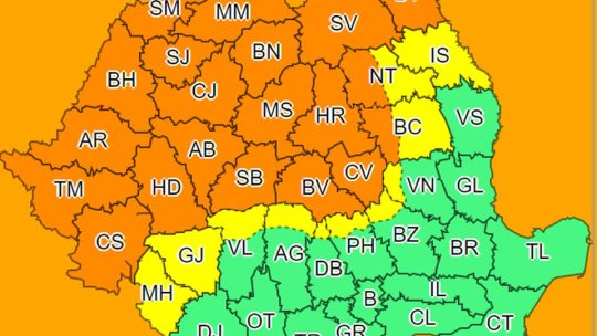 Cod portocaliu de instabilitate atmosferică accentuată
