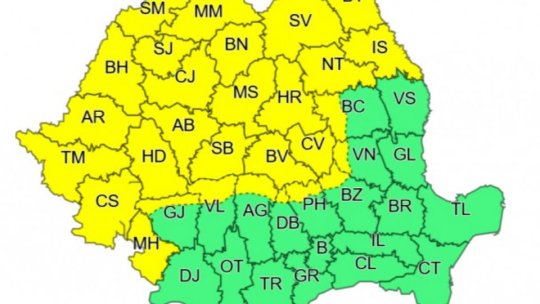 Cod galben de instabilitate atmosferică la Brașov