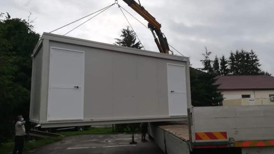 Container de decontaminare, la Spitalul Municipal Făgăraș