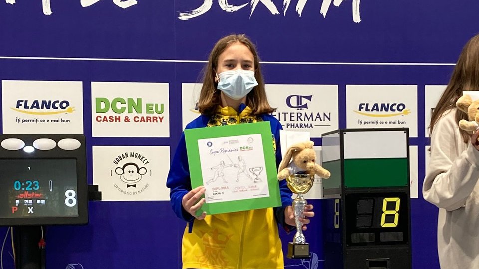 Locul 3 la Cupa României U13 pentru spadasina coronei, Diana Crețu