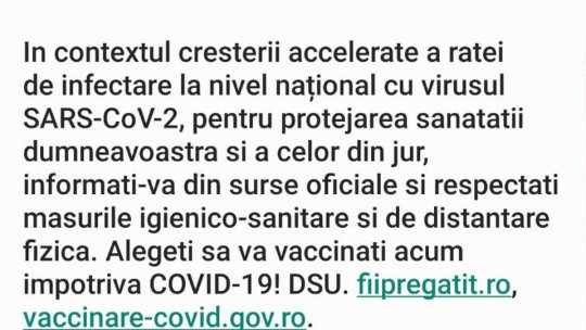 RO-Alert: "Alertă extremă" de la Departamentul pentru Situații de Urgență