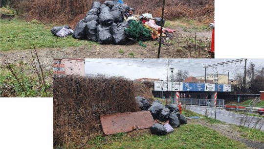 "Rampă de gunoi" ad-hoc, la marginea Parcului Tractorul