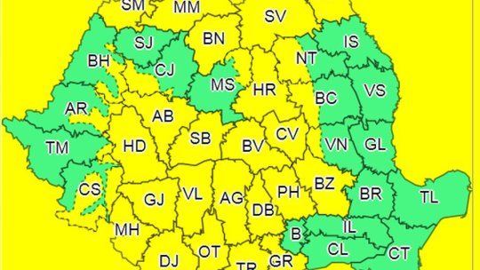 Cod galben de instabilitate atmosferică temporar accentuată, la Brașov