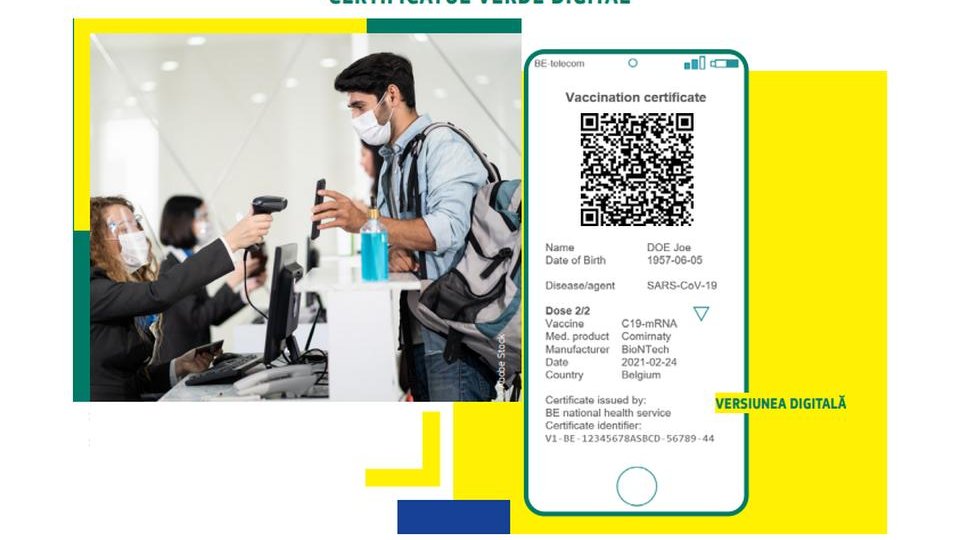 Certificatul digital european Covid-19 devine operațional în România de la 1 iulie
