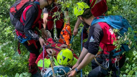Exercițiu complex de salvare desfășurat de Serviciul Județean Salvamont Brașov