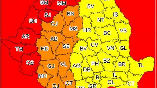Cod galben de caniculă la Brașov, joi și vineri