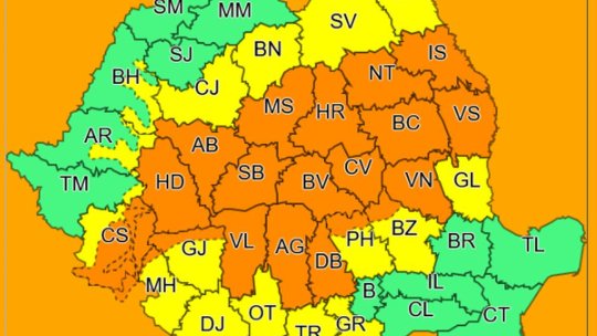 Cod portocaliu de averse torențiale, la Brașov