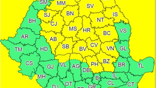 Cod galben de instabilitate atmosferică temporar accentuată, la Brașov
