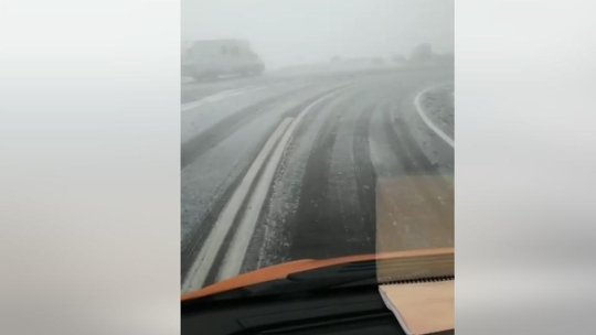 A sosit iarna… pe Transfăgărășan