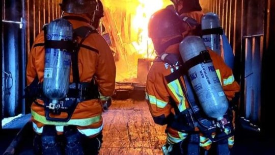 Pompierii luptă, din nou, cu flăcările în județ