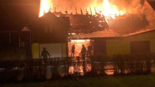Incendiu la o casa din localitatea Perșani