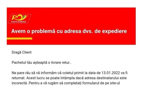 Mesaje de la... falsa Poștă Română