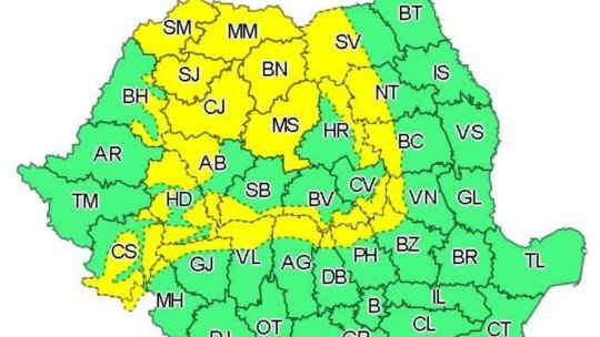 Cod galben de viscol! Brașovul se numără printre județele vizate