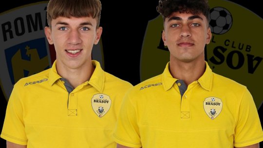 Doi fotbalişti de la FC Braşov U16 merg la o acţiune de testare fizică la lotul national de juniori