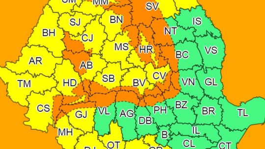 Avertizări cod portocaliu și galben de viscol și ninsori abundente, la Brașov