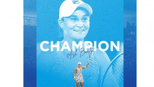 Ashleigh Barty, pentru prima oară câştigătoare la Australian Open