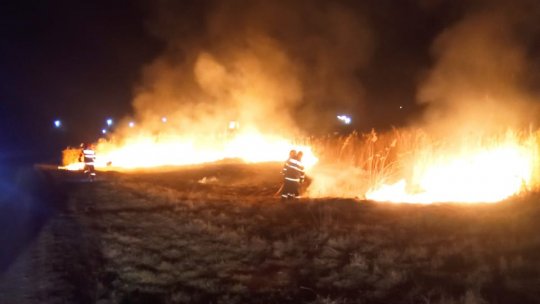 Incendiu de vegetație în zona Șimon " Bran