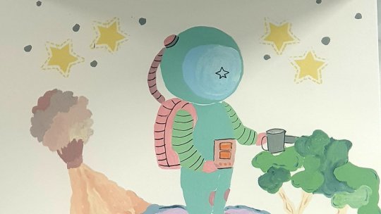 Alături de "cosmonauți", la computerul tomograf din Spitalul de Copii Brașov