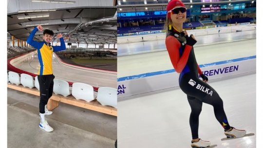 Sportivii Coronei, Mihaela Hogaș și Cosmin Nedelea, campionii României la patinaj viteză