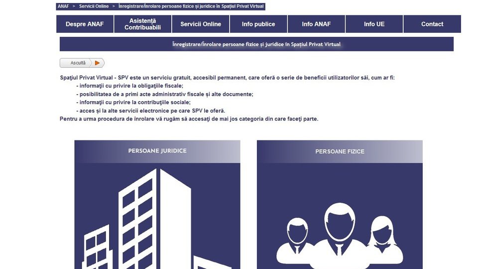 Cum te poți înregistra în Spațiul Privat Virtual (VIDEO)