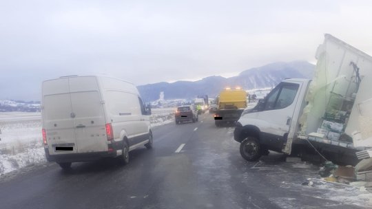 Accident pe DN73. Trafic blocat